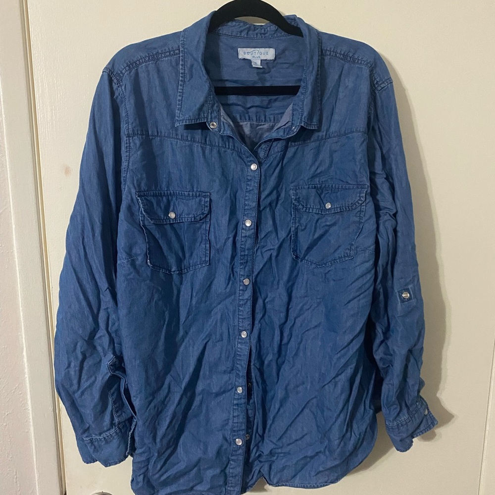 Versatile denim shirt!